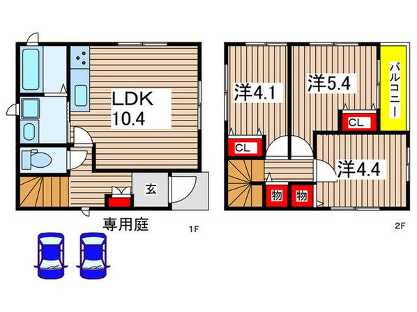 GKタウン4号棟の物件間取画像